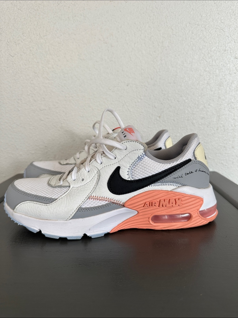 Nike Women’s White, Gray & Coral Air Max Sneakers